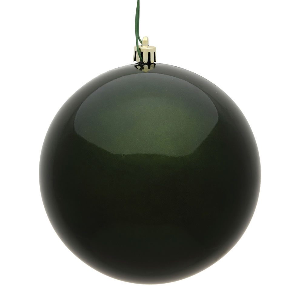 4.75 in. Moss Green Candy UV Christmas Ornament Ball