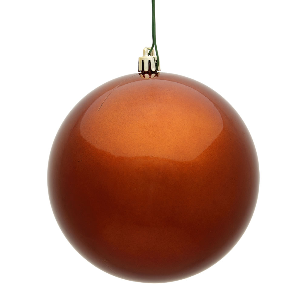 4.75 in. Copper Candy UV Christmas Ornament Ball - 4 per Bag