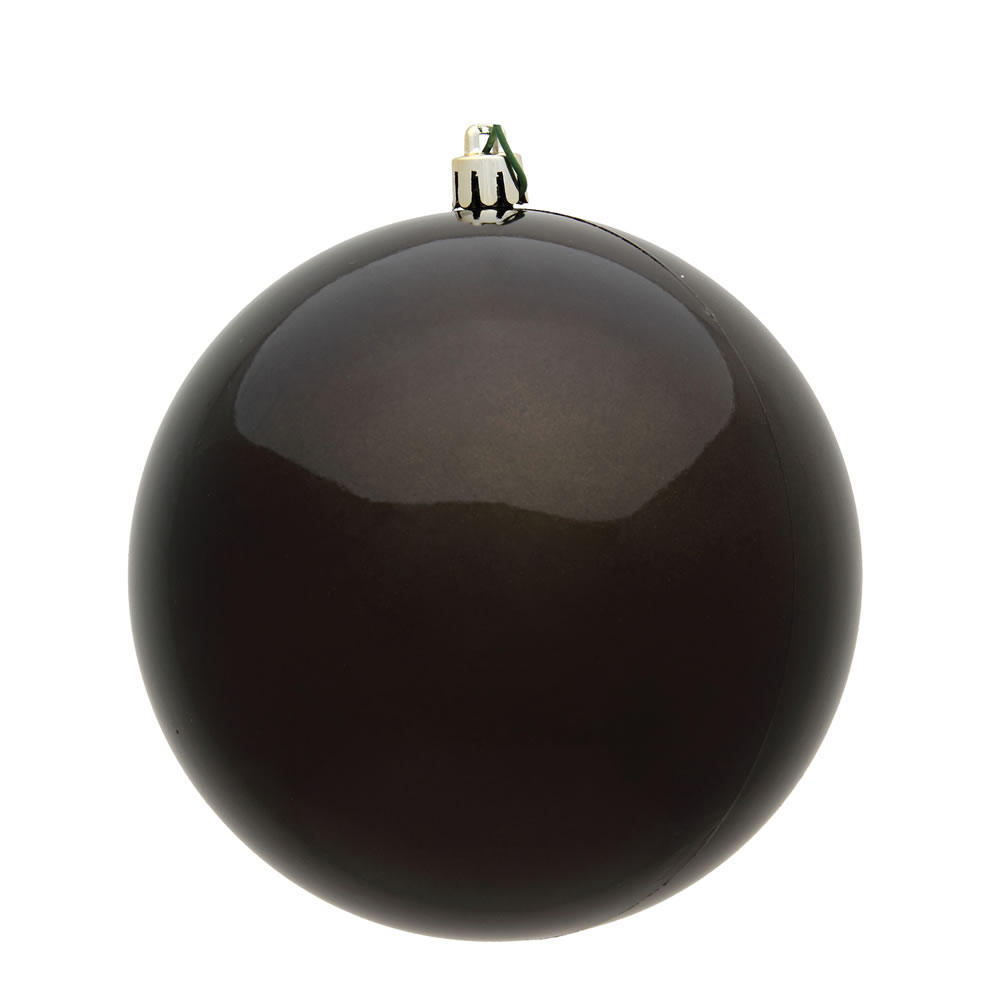 6 in. Gunmetal Candy UV Christmas Ornament Ball