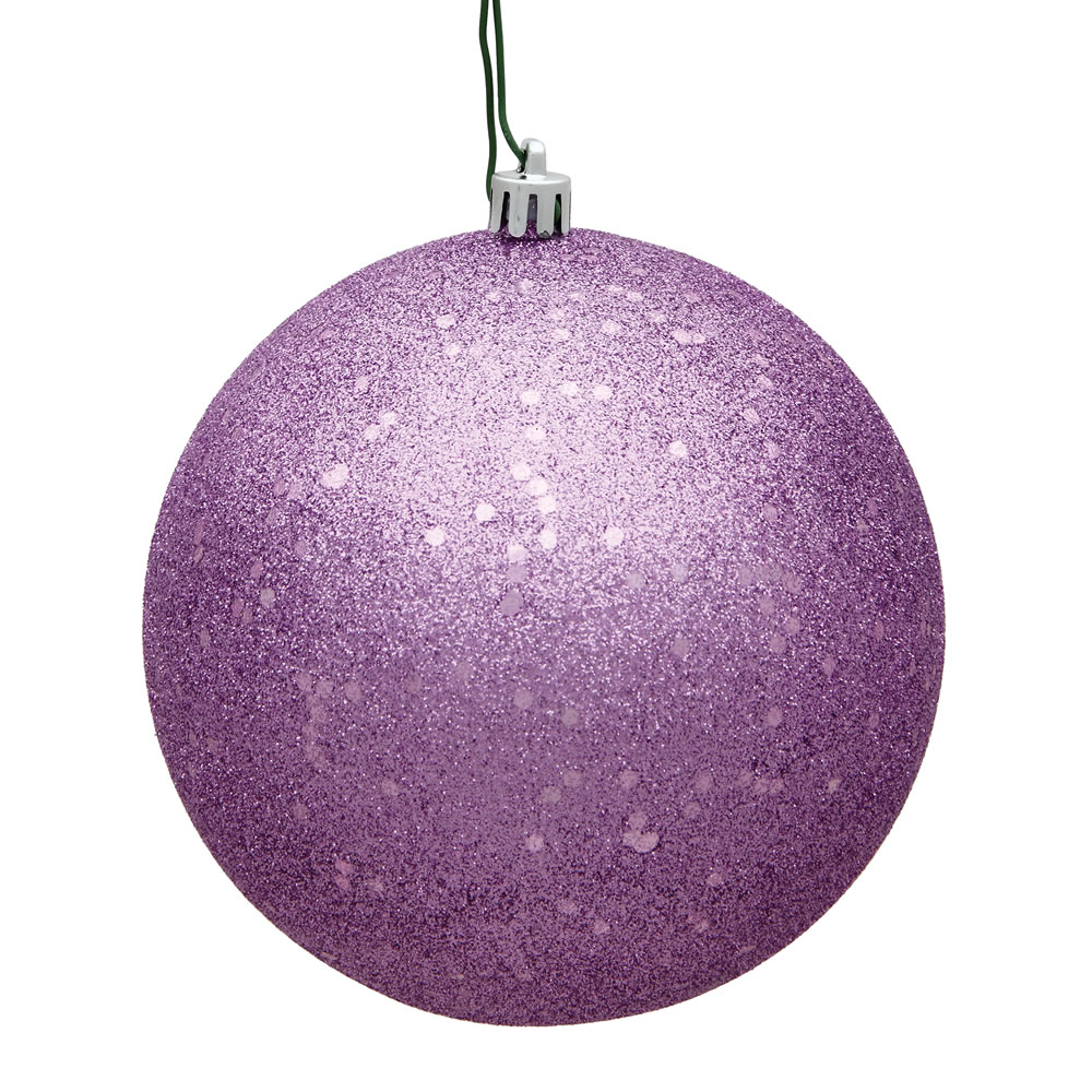 12 in. Orchid Sequin Drilled Cap Christmas Ornament Ball