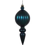 12 in. Midnight Green Matte UV Drilled Christmas Ornament Ball