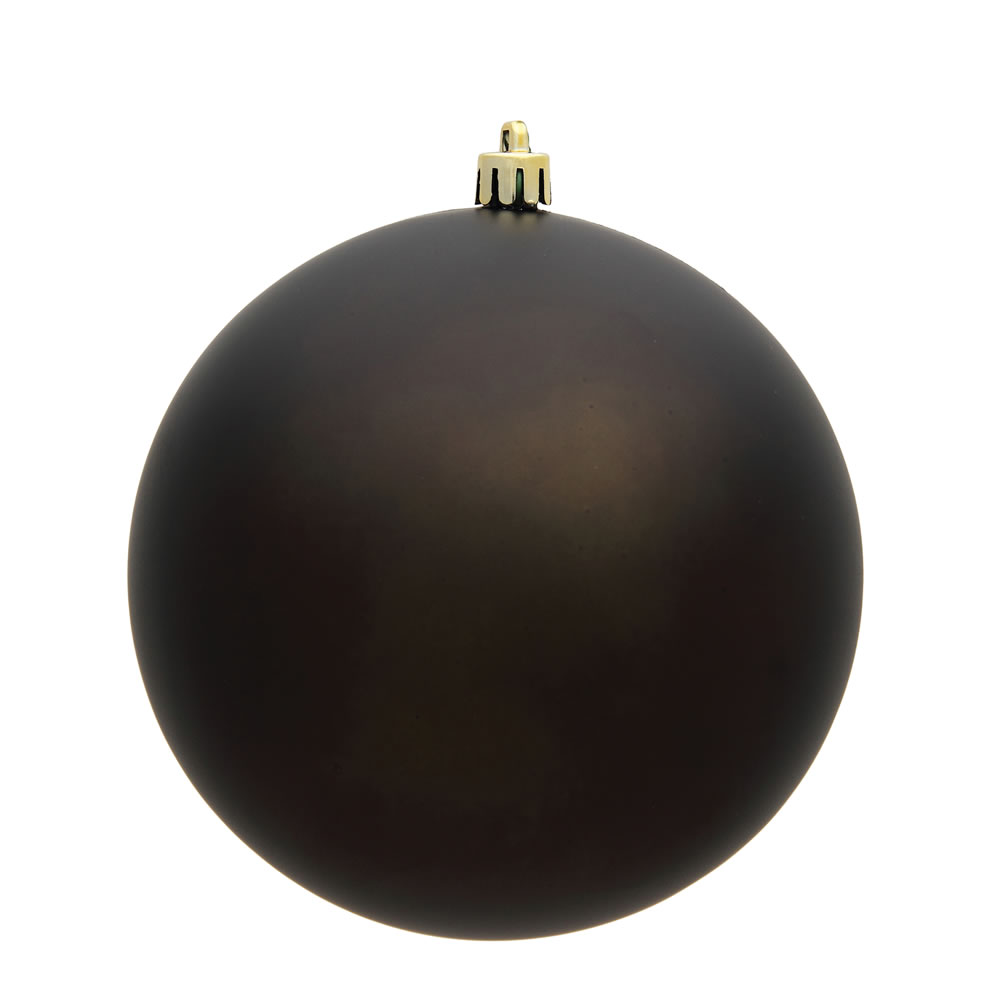 12 in. Gunmetal Matte UV Drilled Cap Christmas Ornament Ball - Gunmetal - 12in. H x 12in. W x 12in. L