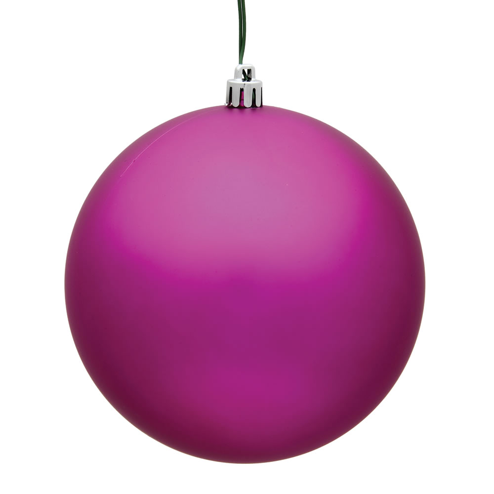 Fuchsia Matte Christmas Ornament Ball - 60 per Box - 2.4 in.