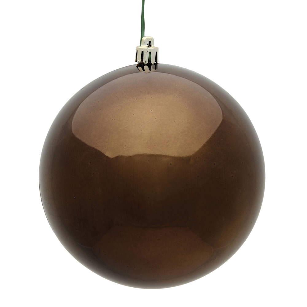 2.4 in. Chocolate Shiny Christmas Ornament Ball