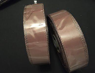 4 in. x 10 Yard Champagne Shiny Wired Edge Ribbon