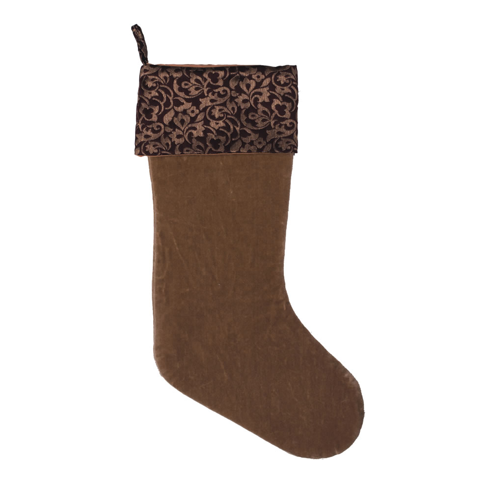 QTX17081 8 x 19 in. Gold Brocade Brilliance Stocking