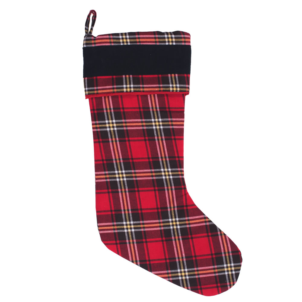 QTX17142 8 x 19 in. Black Scotsman Collection Stocking