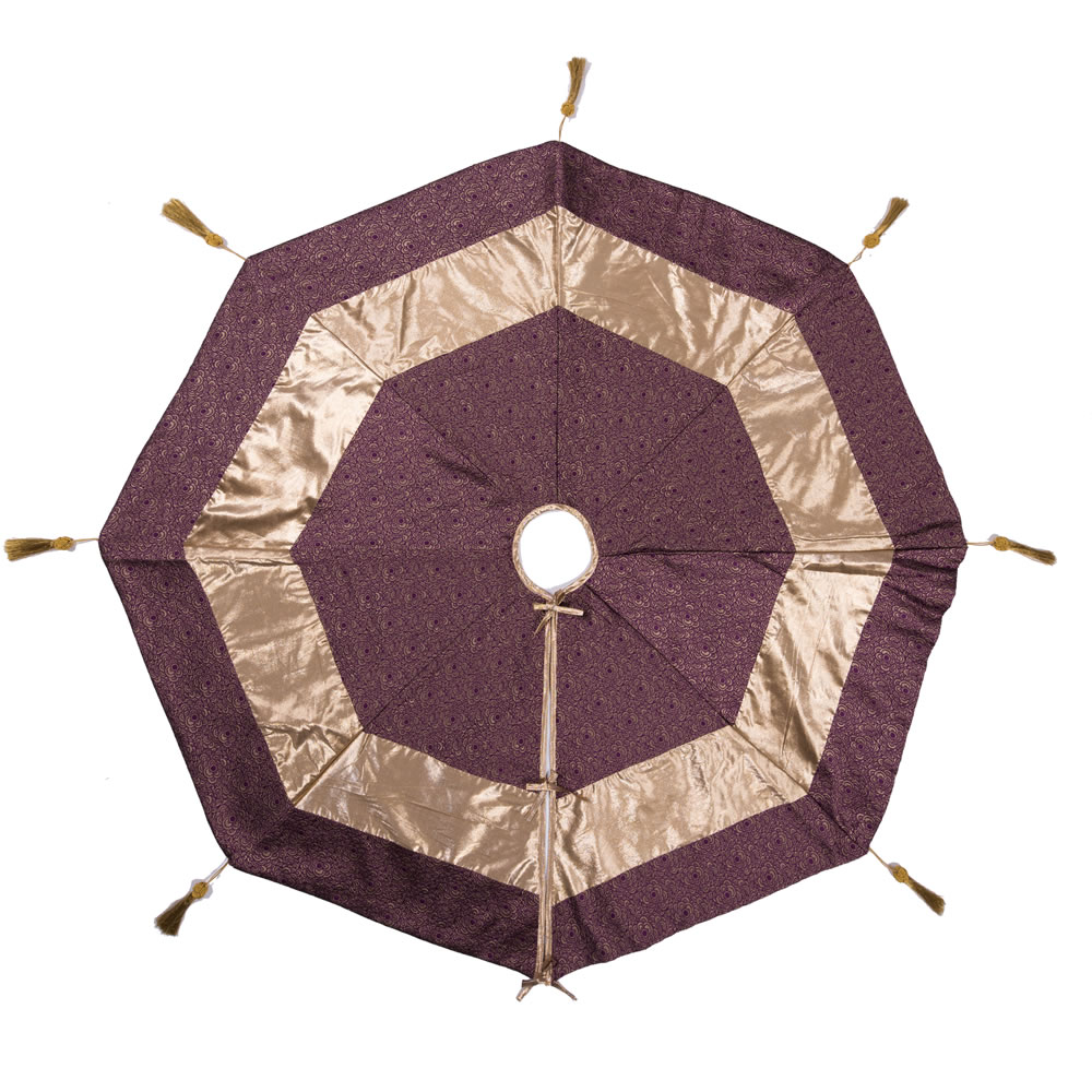 QTX17291 60 in. Baroque Collection Plum Tree Skirt