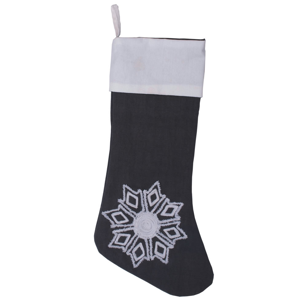 8" x 19" Winter Snowflake Stocking by Vickerman