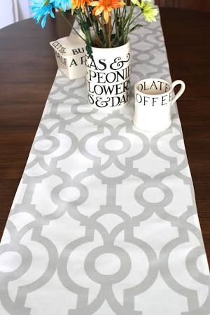 12 x 60 in. Let It Snow Table Runner - White