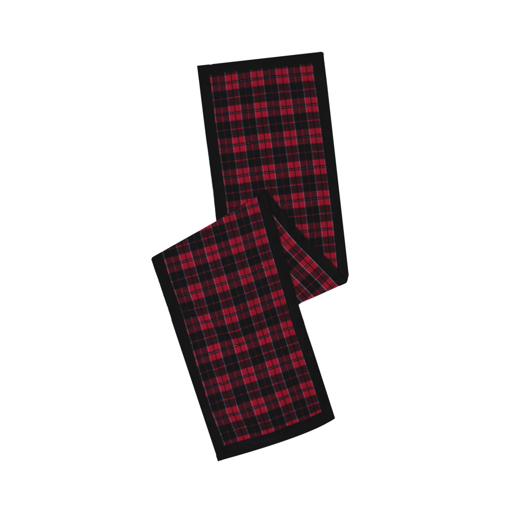 12 x 60 in. MacKenzie Table Runner - Red & Black