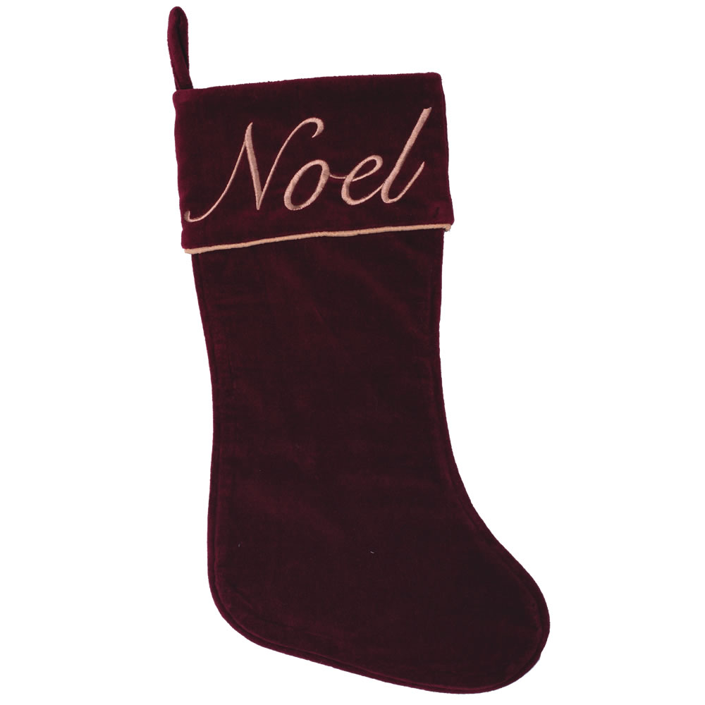 QTX17622 8 x 19 in. Red Noel Collection Stocking