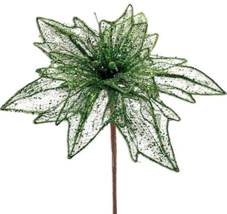24 in. Polyester Poinsettia Mocha Flower Stem - 3 per Bag