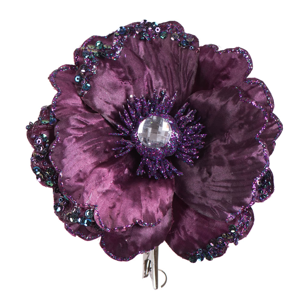 E175403 5 in. Red Wild Poppy Head Clip - 3 per Bag