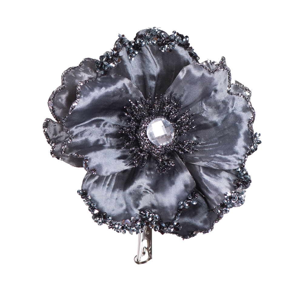 5 in. Pewter Wild Poppy Head Clip - 3 per Bag