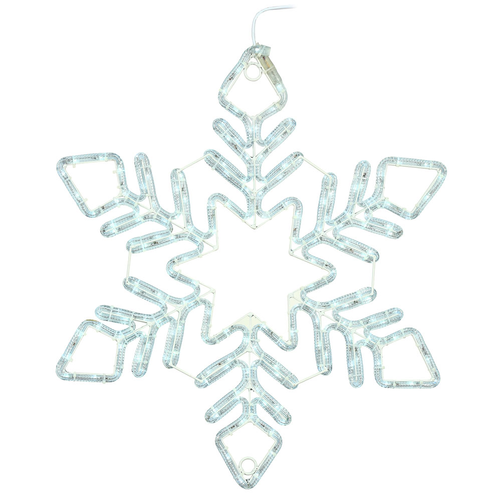 24 in. Pure White LED Star Snowflake - White - 24 in.