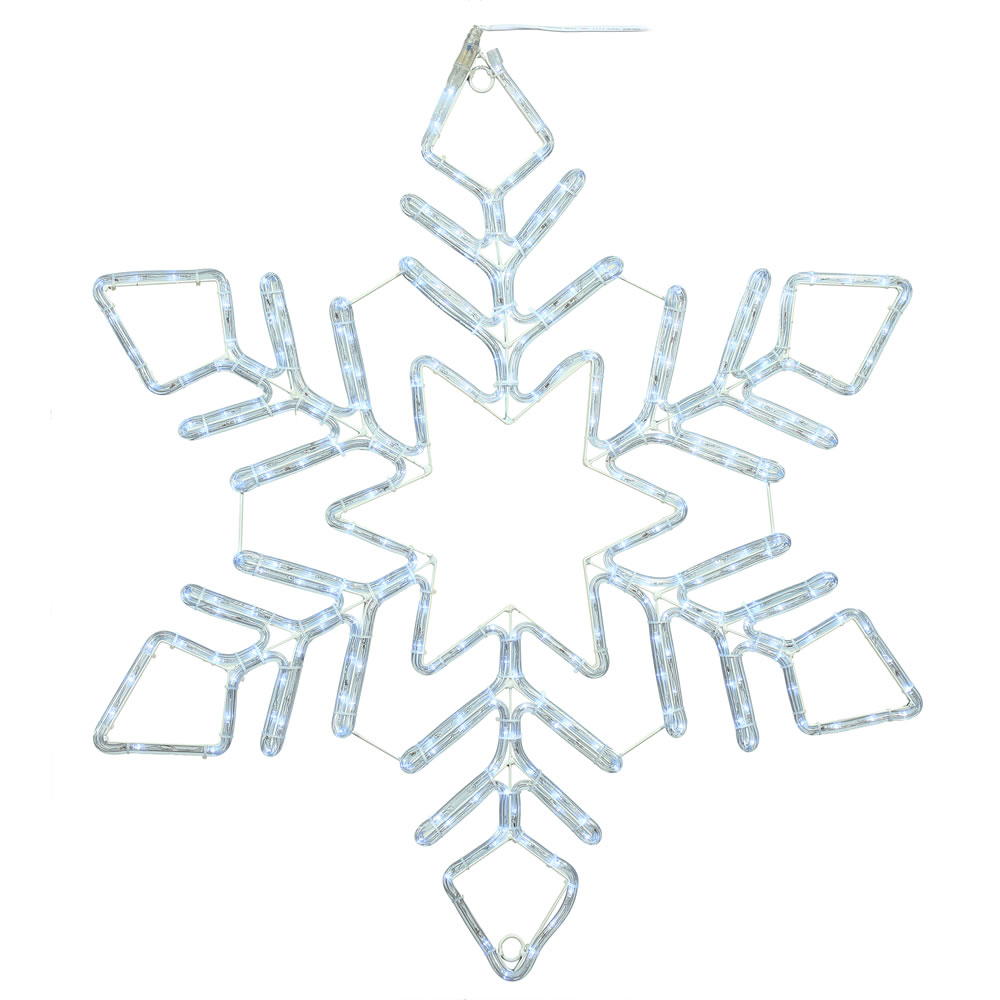 60 in. Pure White LED Twinkle Star Snowflake