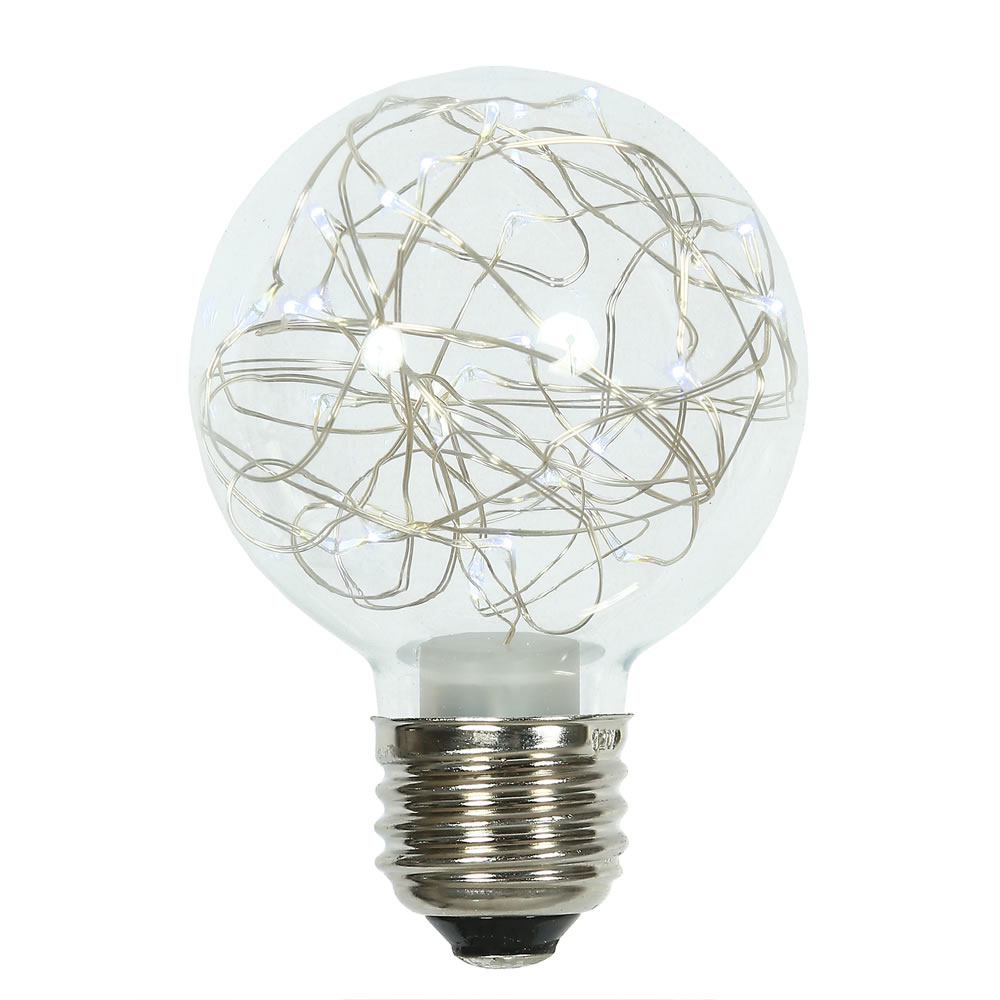 25 Bulbs Pure White Twinkle G95 Fairy Light - E26