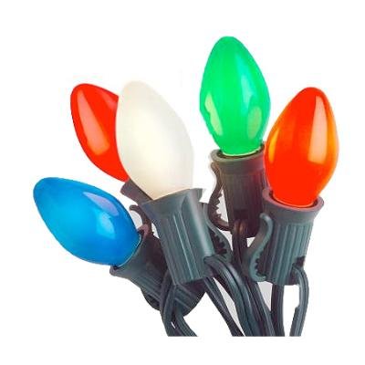 E12 & C7 Multi-Color Transparent LED Bulb - 25