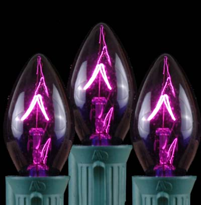 E12 & C7 Purple Transparent LED Bulb - 25