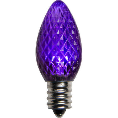 XLEDTC96-25 E12 & C9 Purple Transparent LED Bulb - 25 -  Vickerman