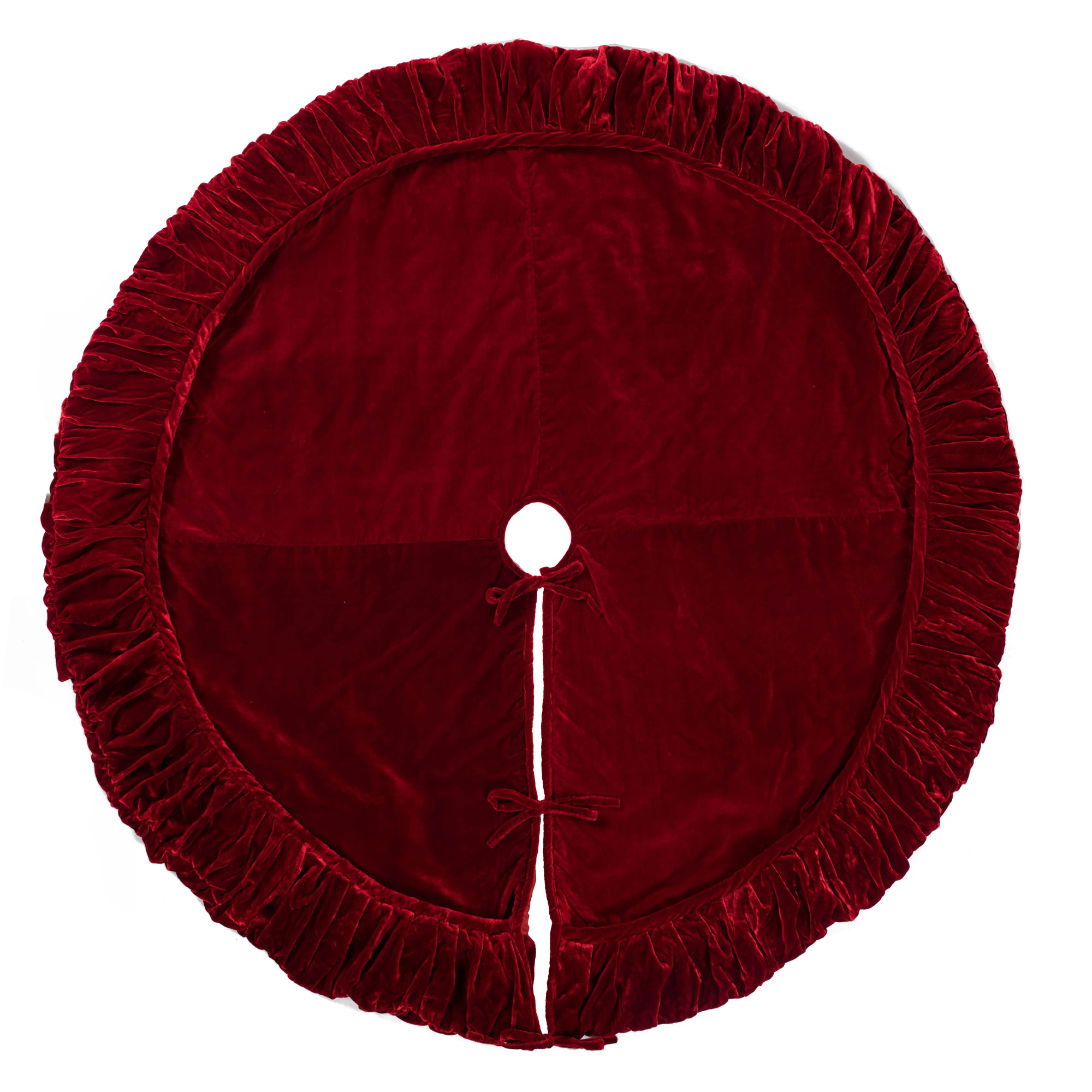 60 in. Plush Red Velvet Tree Skirt