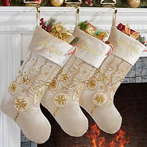 8 x 19 in. Plush White Velvet Stocking