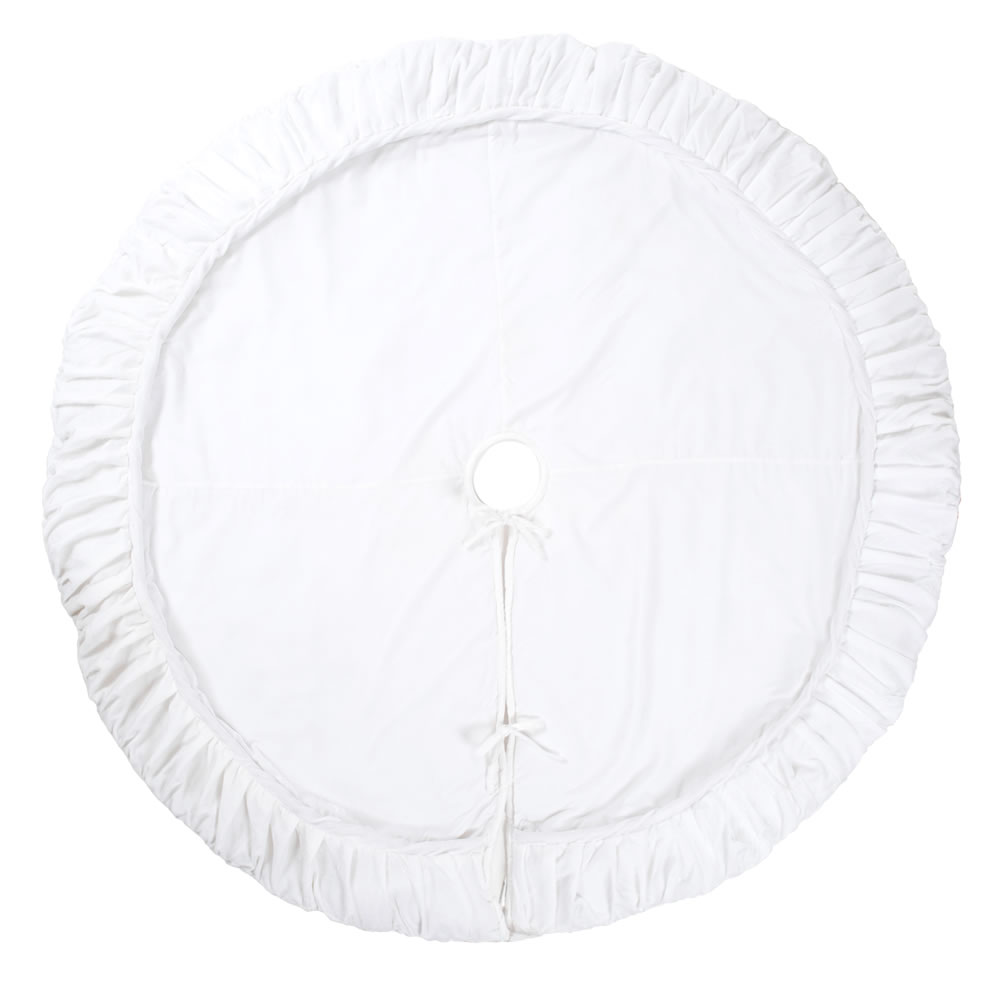 60 in. Plush White Velvet Tree Skirt