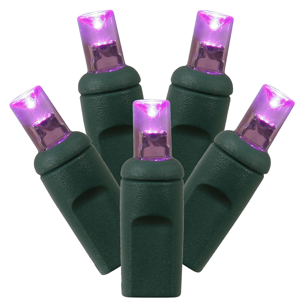 X6G6706T 50 Purple Twinkle Wide Angle LED Lights on Green Wire, 25 ft. Christmas Light Set with 6 in. Spacing