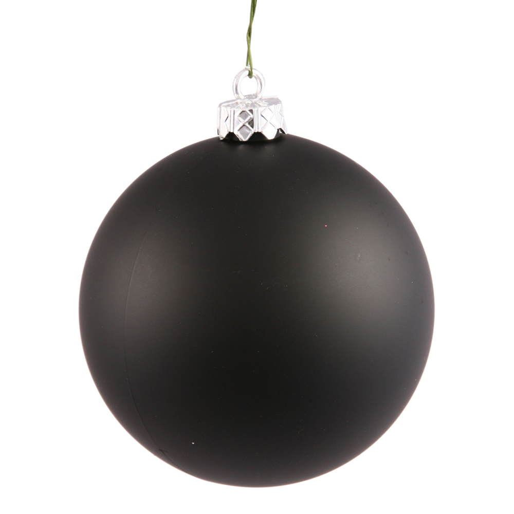 2.4 in. Black Matte Ball Christmas Ornament - 60 Per Box