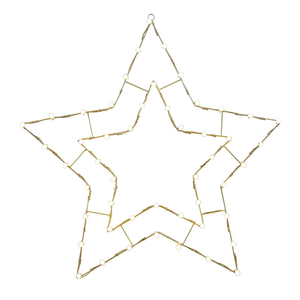 48 x 48 in. C7 LED White 5 Point Star Decor Light