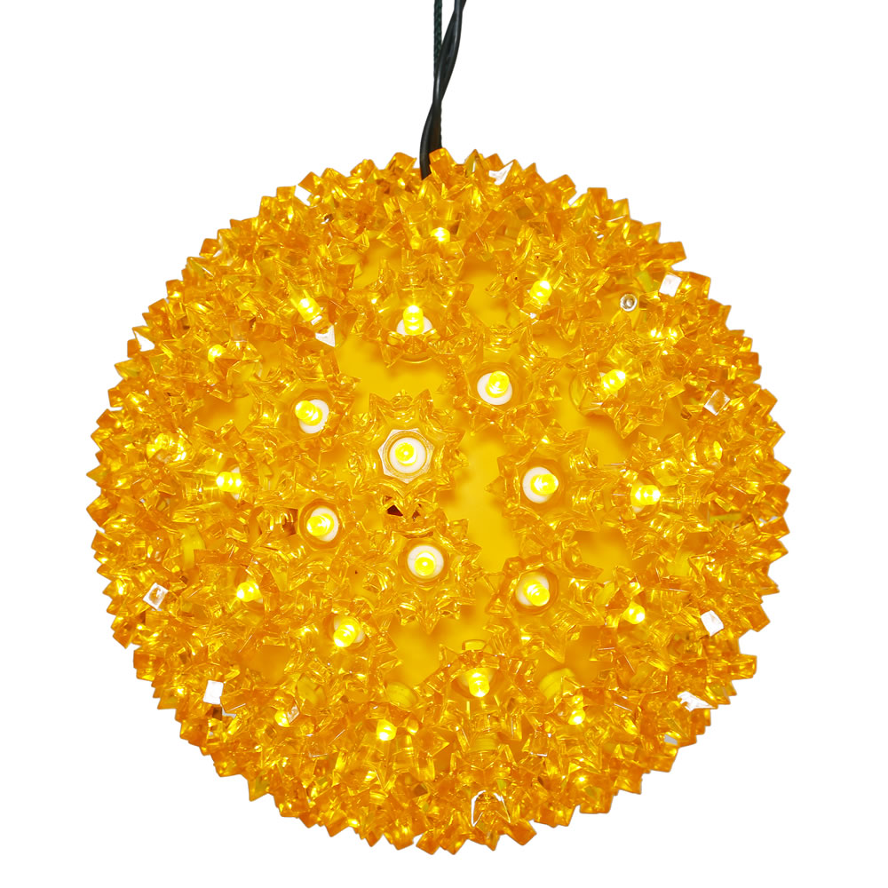 6 in. Starlight Sphere Christmas Ornament with 50 Gold Wide Angle LED Lights