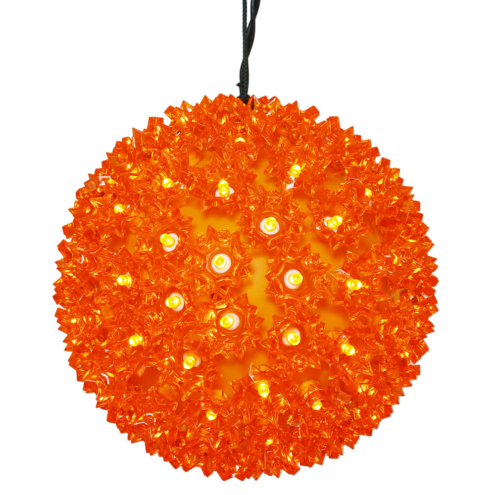 Starlight Sphere Christmas Ornament - Orange - 10 in.