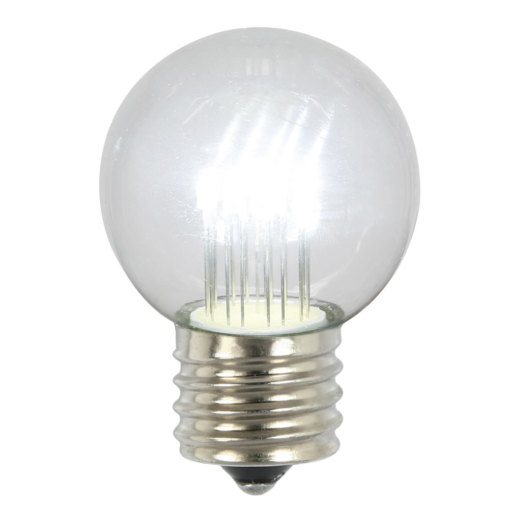 Picture of Vickerman XLED265P 0.9W Pure White Glass G50 Transparent LED Replacement Bulb - 5 Per Box