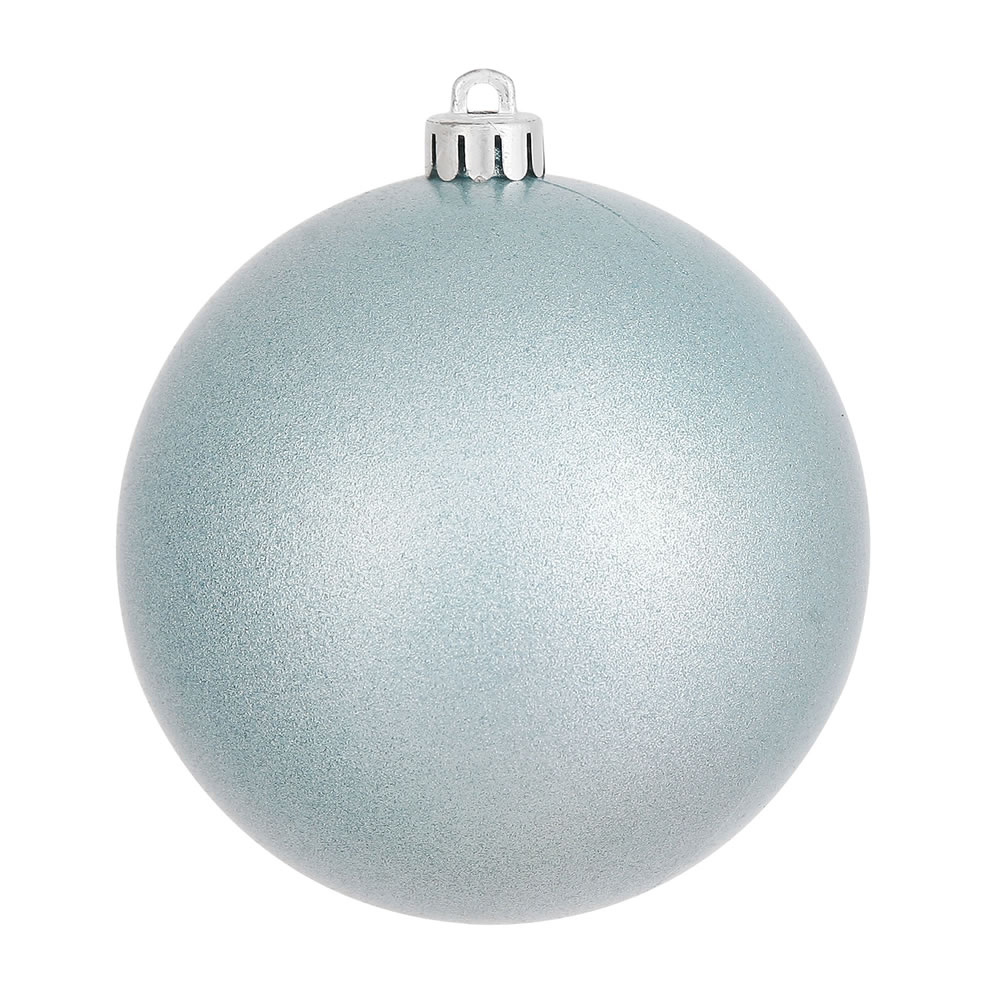 4 in. Baby Blue Candy Ball Christmas Ornament - 6 Per Bag