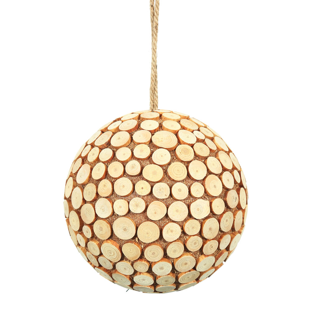 M171208 8 in. Pine Chip Ball Ornament