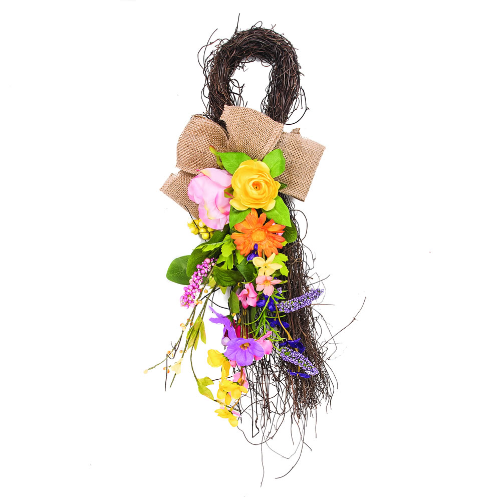 28 in. Bright Mixed Floral Teardrop
