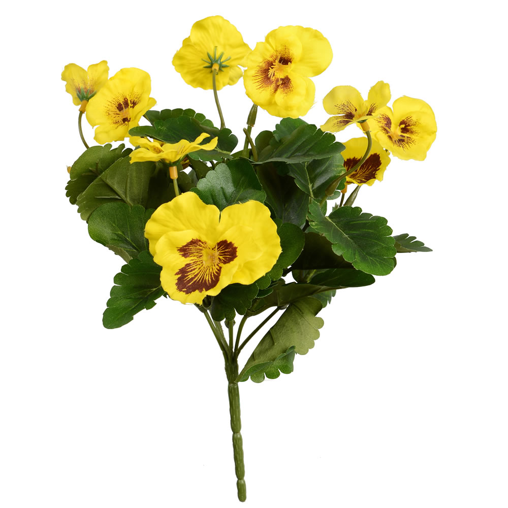 10 in. Yellow Pansy Bush