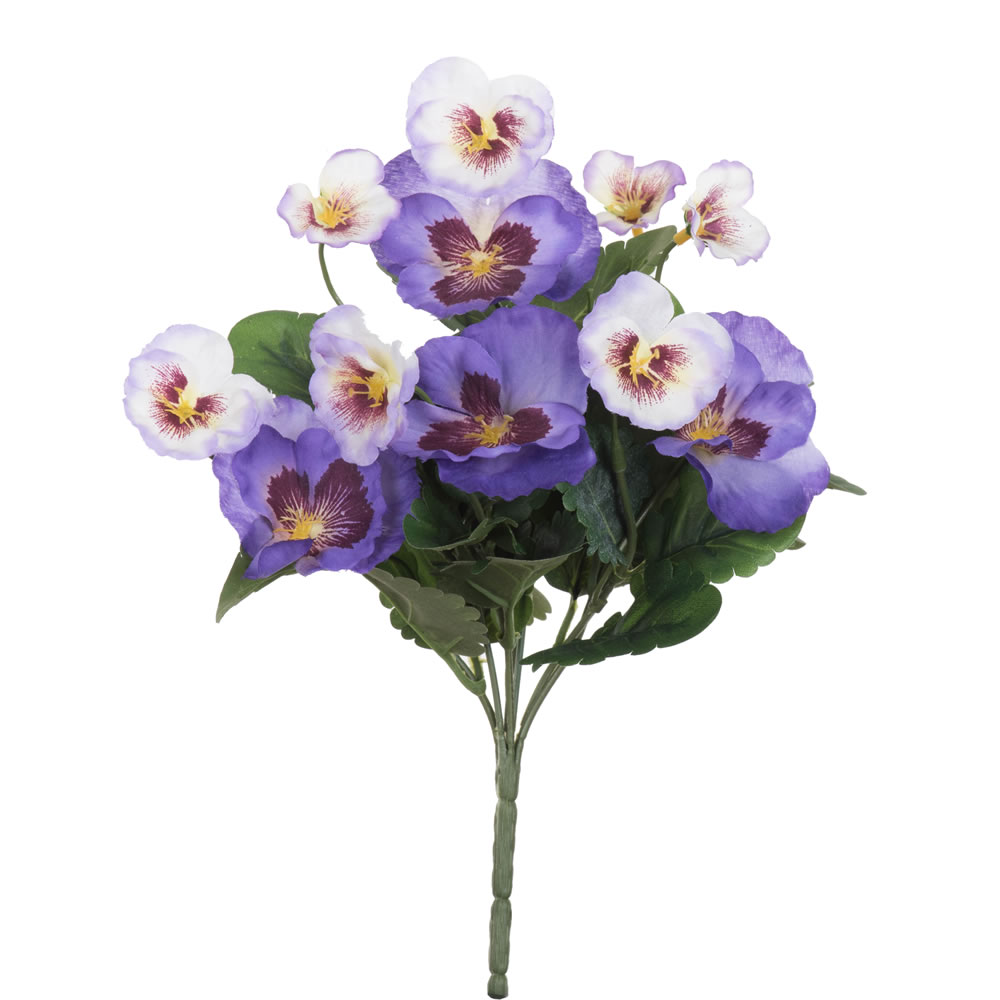 10 in. Purple Pansy Bush