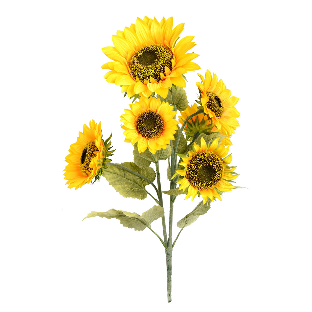 25 in. Yellow Sunflower Bush