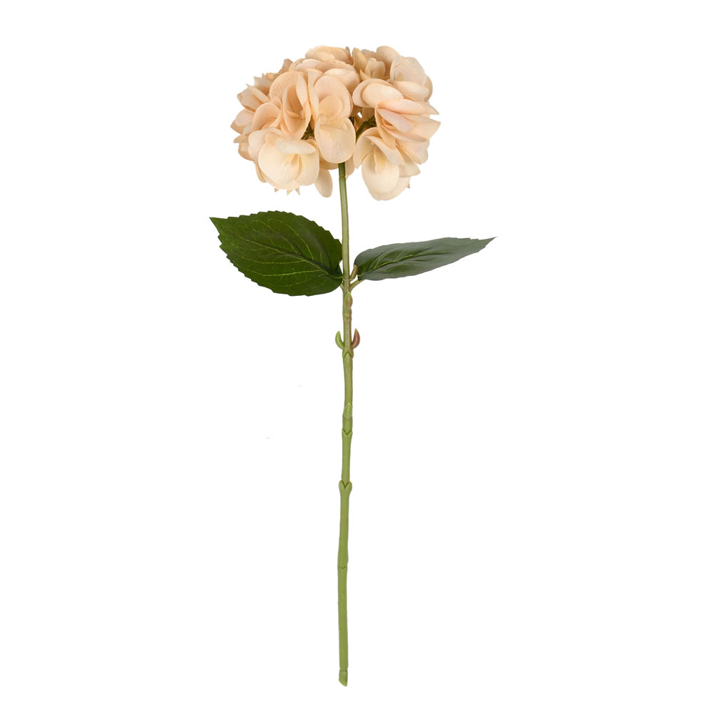 18 in. Beige Hydrangea Spray