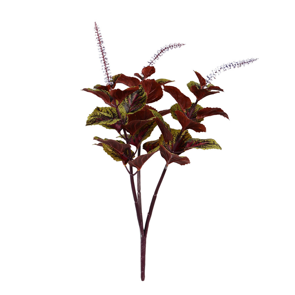 15 in. Green & Purple Perilla Stem