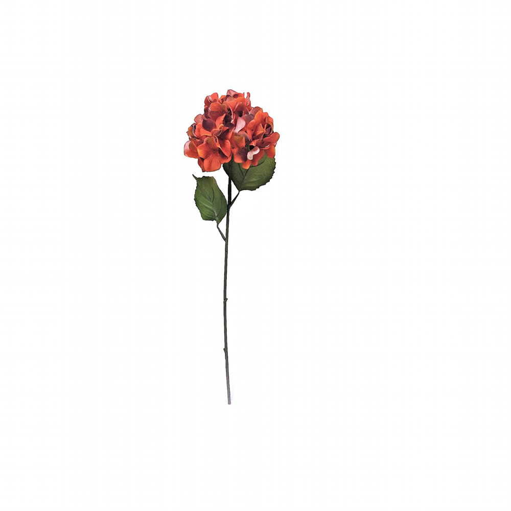 27 in. Orange Hydrangea Stem