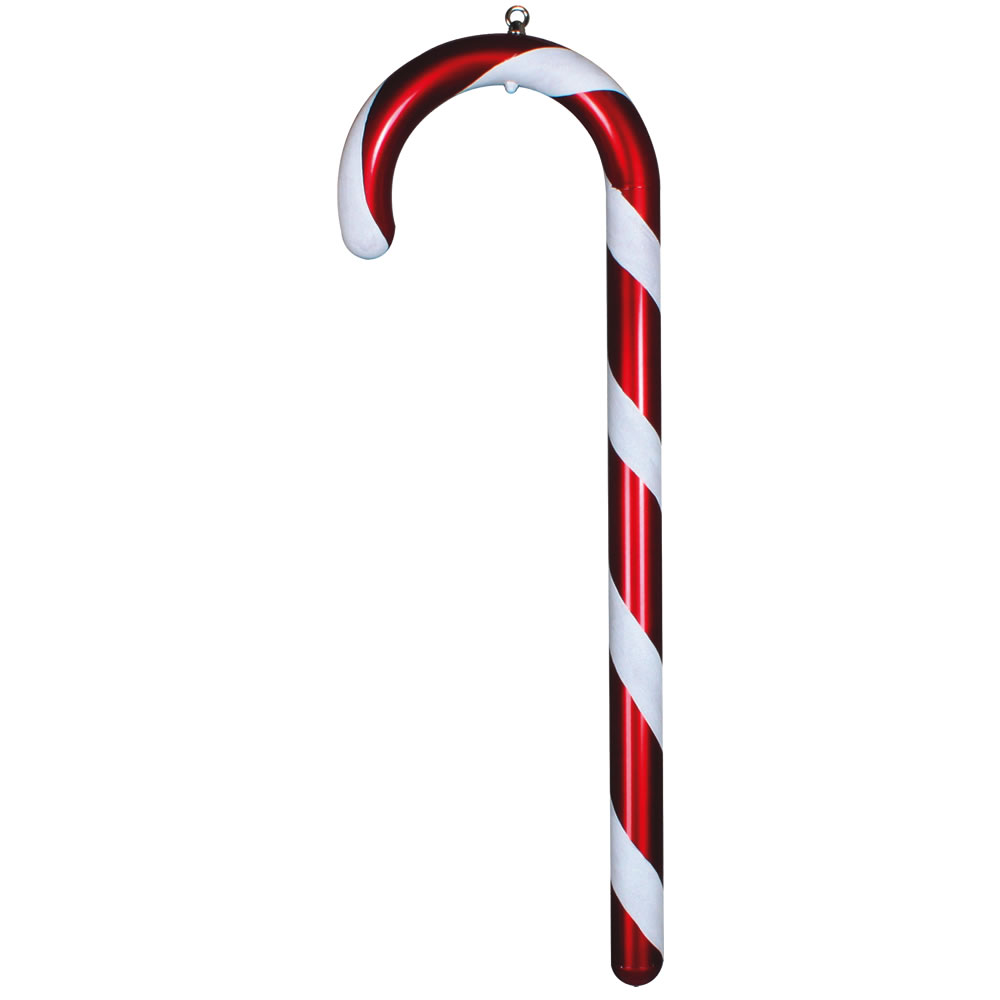 36 in. Red Candy Cane & White Glitter Ornament