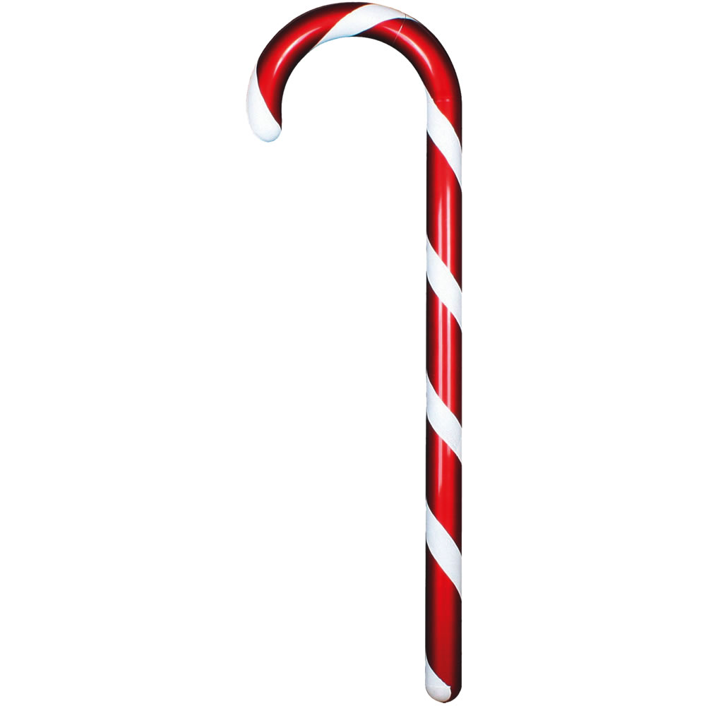 60 in. Red Candy Cane & White Glitter Ornament