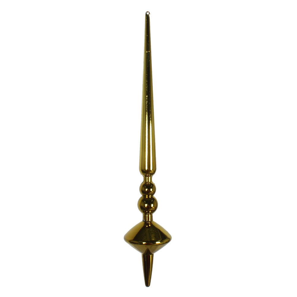 12 in. Olive Shiny Cupola Finial Ornament  3 per Bag