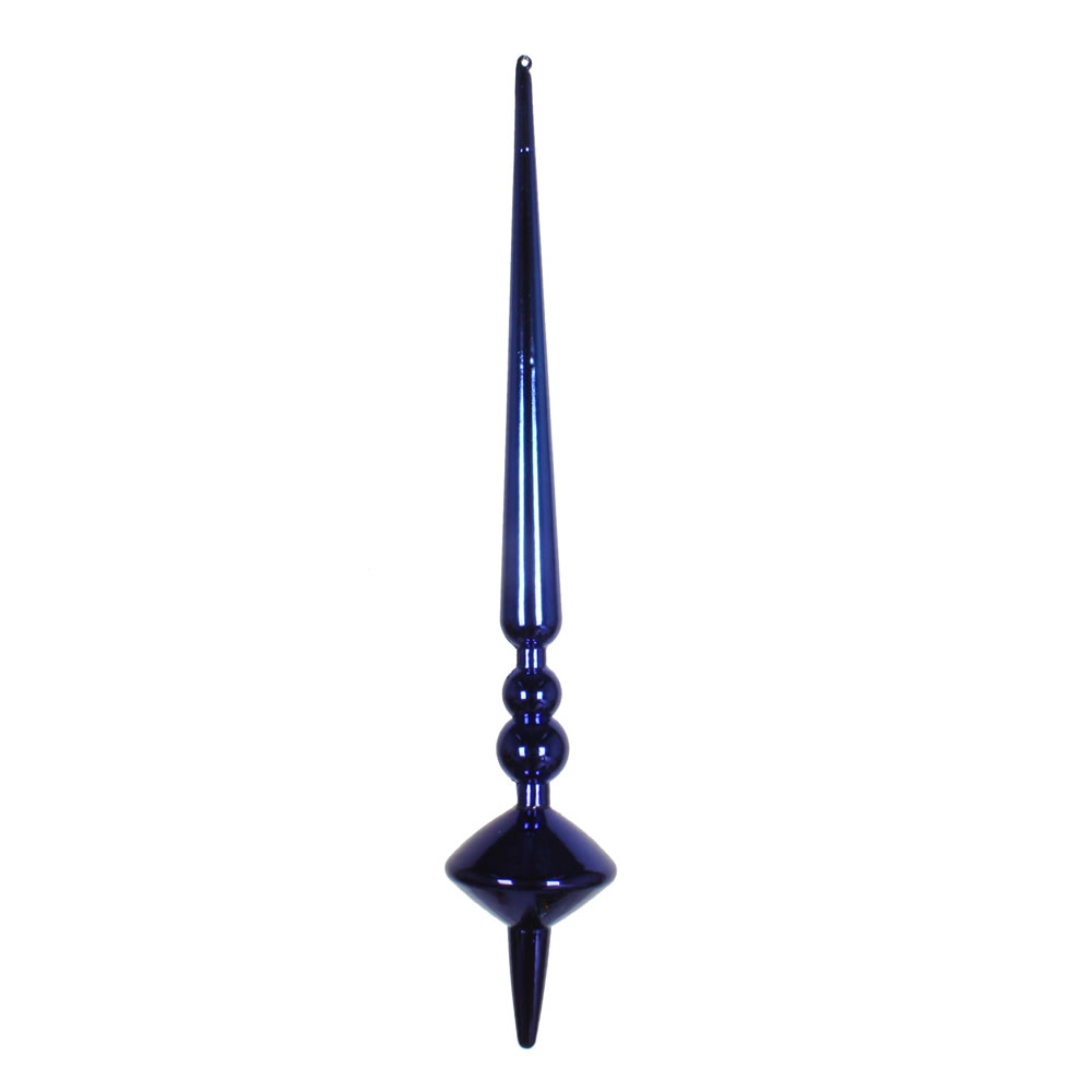 12 in. Cobalt Blue Shiny Cupola Finial Ornament  3 per Bag