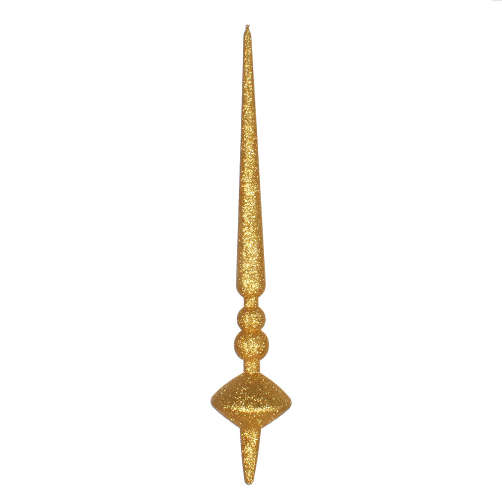 12 in. Antique Gold Glitter Cupola Finial Ornament