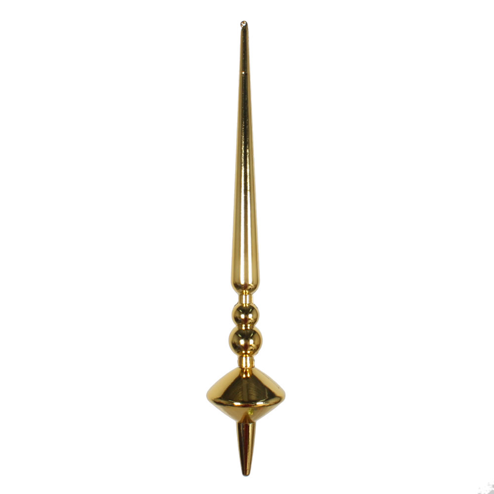 12 in. Honey Gold Shiny Cupola Finial Ornament  3 per Bag