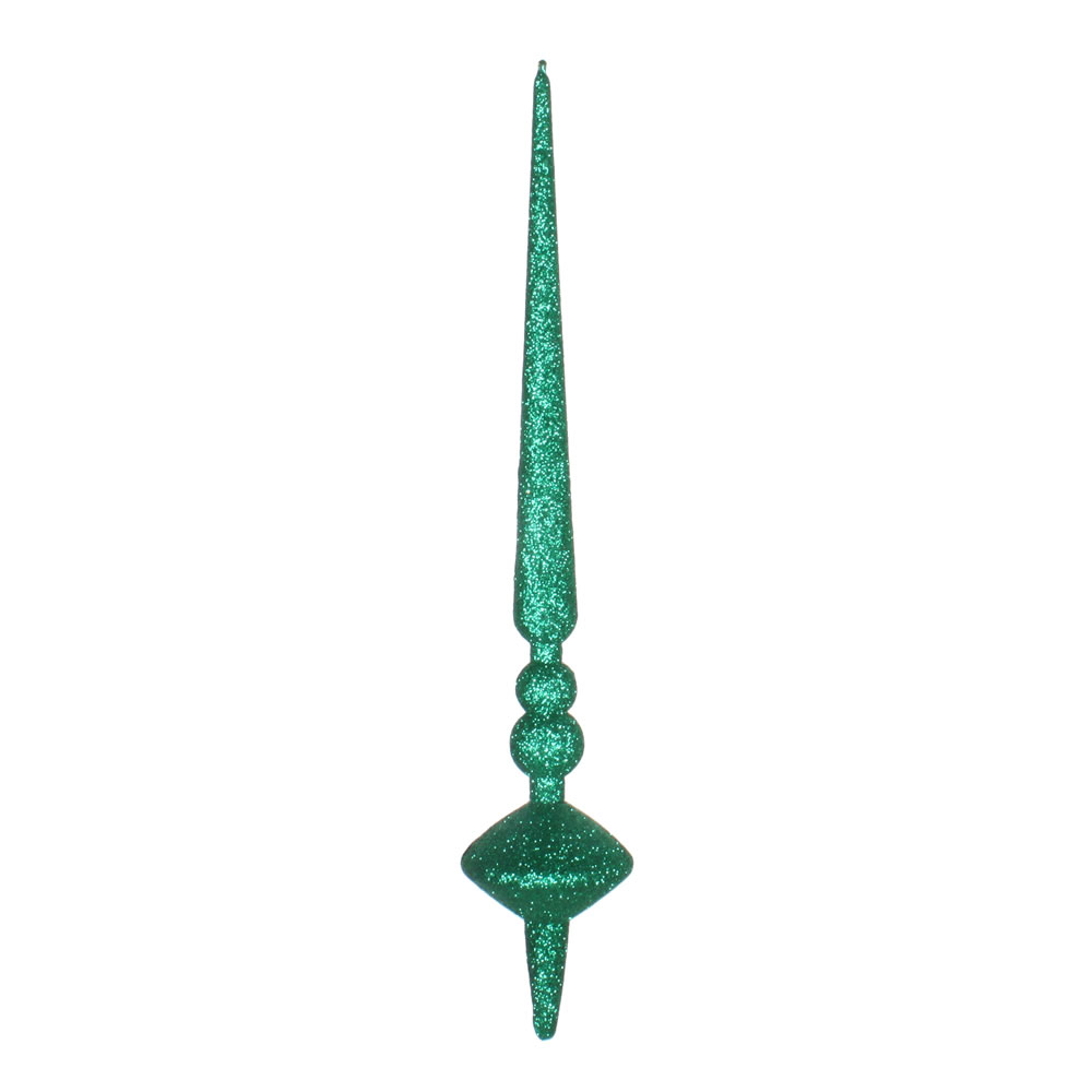 12 in. Seafoam Green Glitter Cupola Finial Ornament